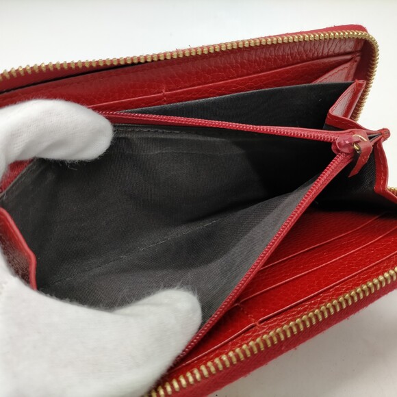 Gucci Long Wallet Red Leather #194259G12 - Picture 6 of 9